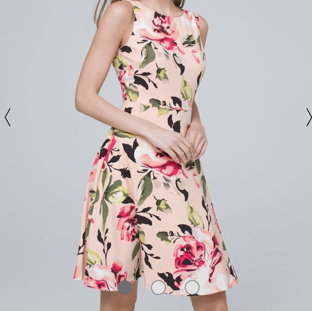 Nwt 12 large floral fit and flare dress